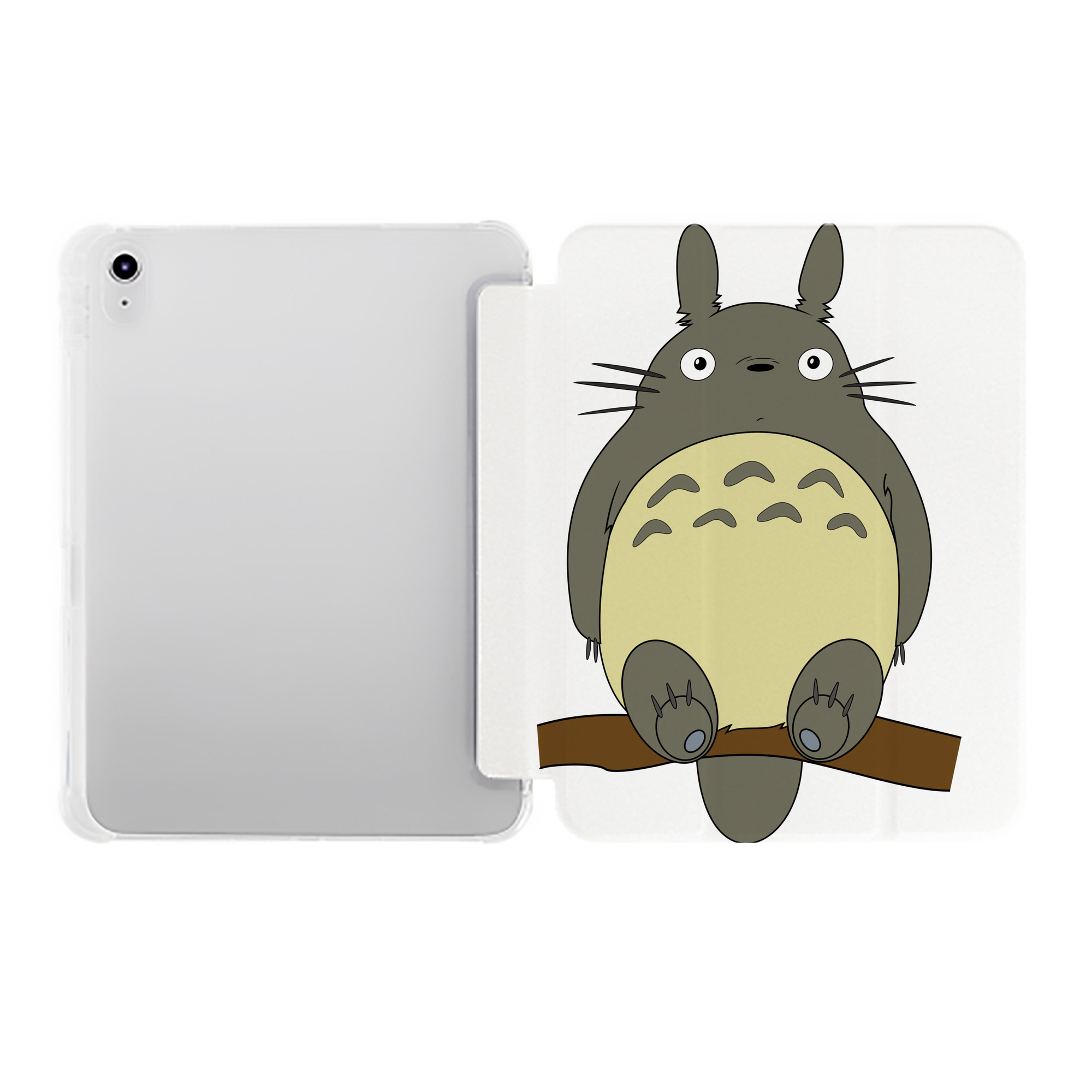（画像用） となりのトトロ 草壁メイ 草壁サツキ My Neighbor Totoro Satsuki Kusakabe Mei Kusakabe IPad ケース ペン収納付き 三つ折りスタンド PUレザー×シリコン 対応機種9.5/10.5/10.9インチ